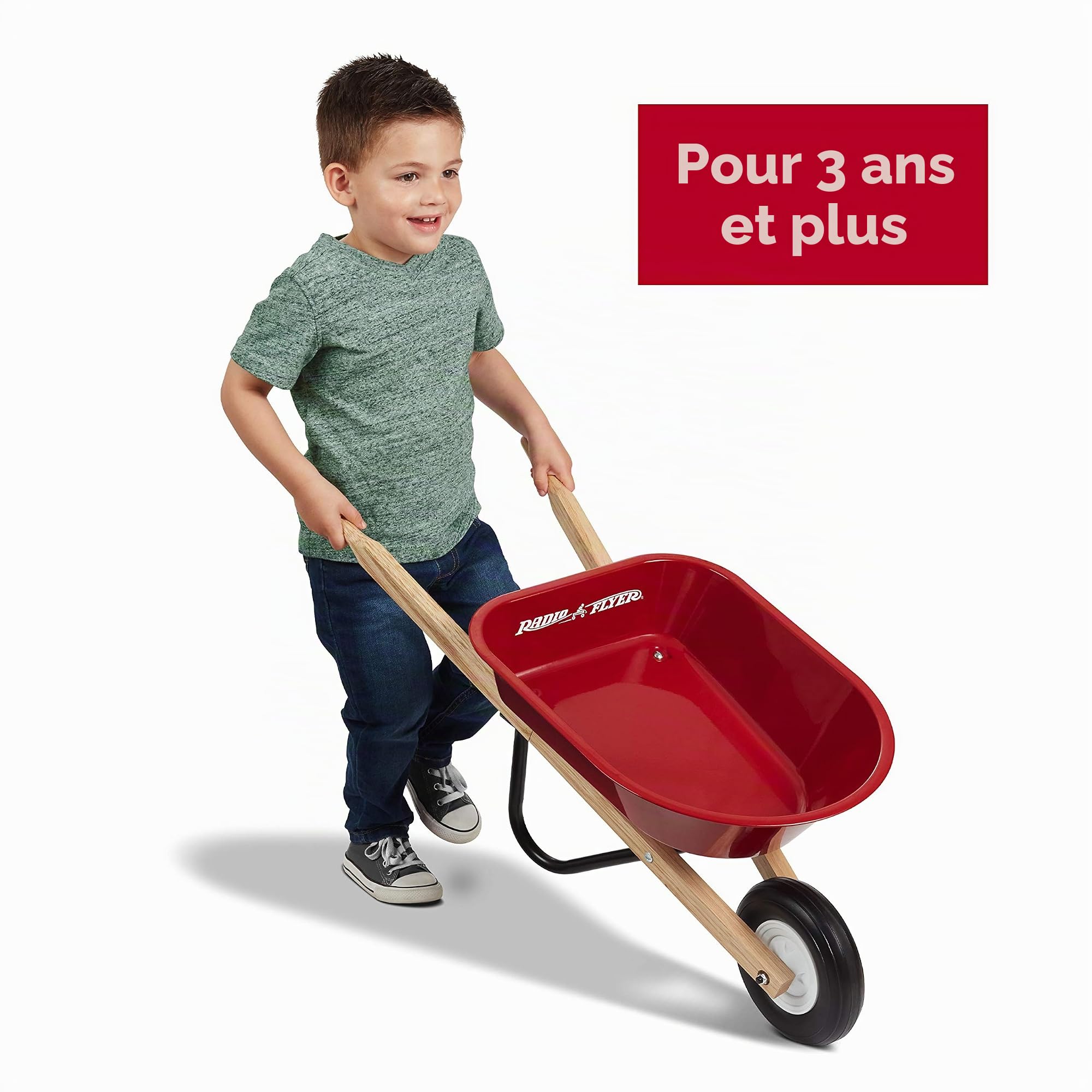 Radio Flyer Brouette pour Enfants, brouette Rouge pour Tout-Petits de 1 à 3 Ans