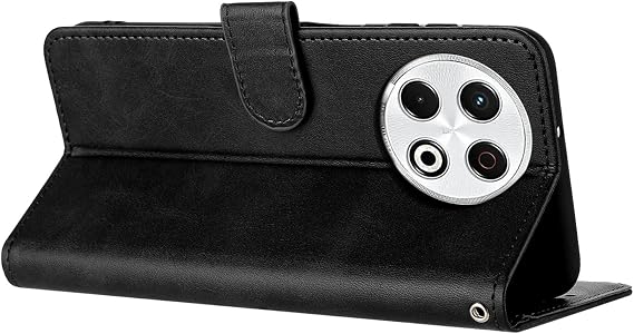 Compatible with Tecno Spark 30 Pro 4G Leather Case,Compatible with Tecno Spark 30 Pro 4G KL7 Case PU Leather Phone Flip Cover Black
