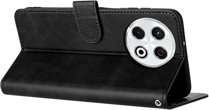 Compatible with Tecno Spark 30 Pro 4G Leather Case,Compatible with Tecno Spark 30 Pro 4G KL7 Case PU Leather Phone Flip Cover Black