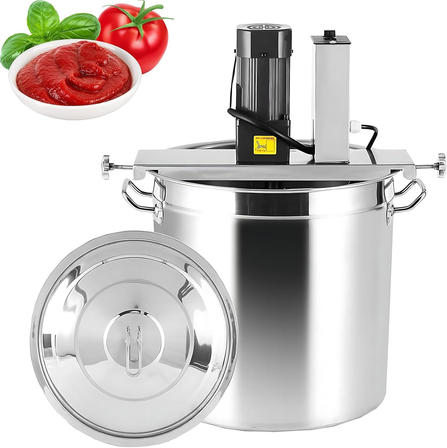 Electric Food Mixer, Commercial Sauce Stirrer & Frying Machine, 40L Adjustable Speed Mixer for Jam, Soup, and Sauce - Heavy-Duty Kitchen Mixer for Restaurants