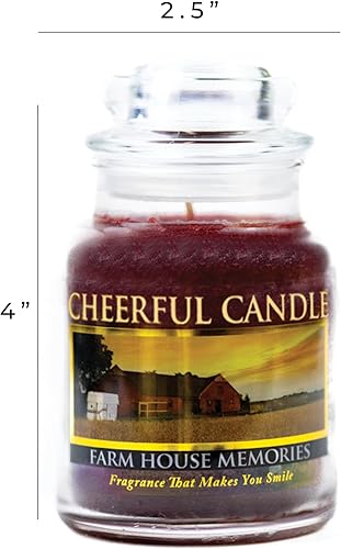Miniatura 5 de A Cheerful Giver - Vela perfumada en tarro de cristal Farm House Memories (6 onzas) con tapa y fragancia fiel a la vida, fabricada en Estados Unidos