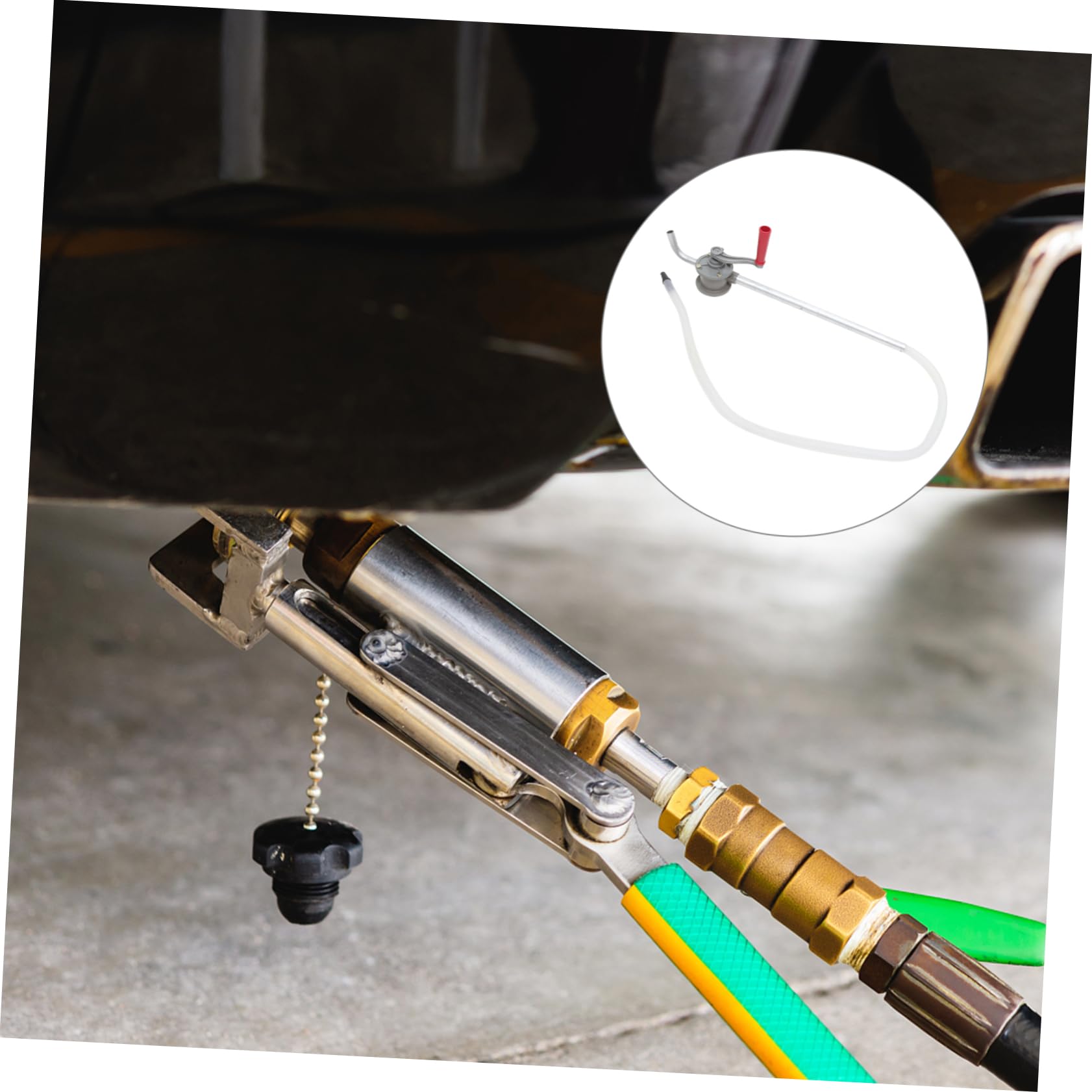 Pompa Manuale Alluminio Rotante per Olio Diesel Dispenser e Portatile Facile da Usare con Beccuccio Collo Oca Design Elegante e Robusto