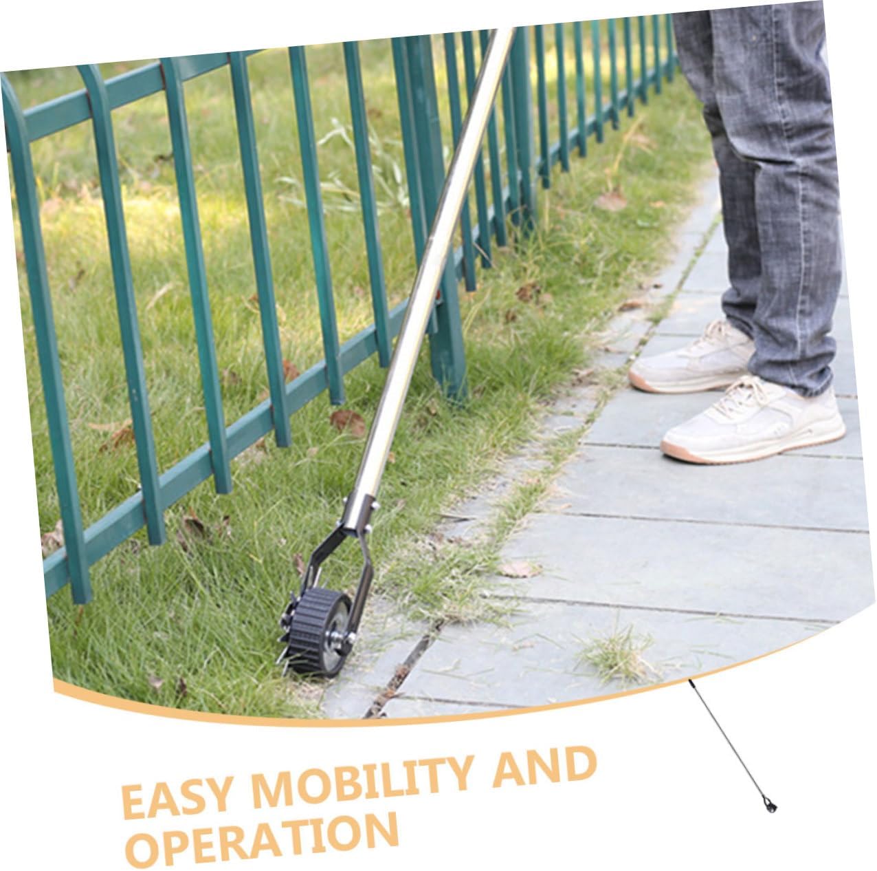 Milisten 1set Metal Lawn Edger Wheel Rotary Garden Edging Tool for Lawn Borders Easy Disassembly Portability for Landscaping Trimmer Accessories Included