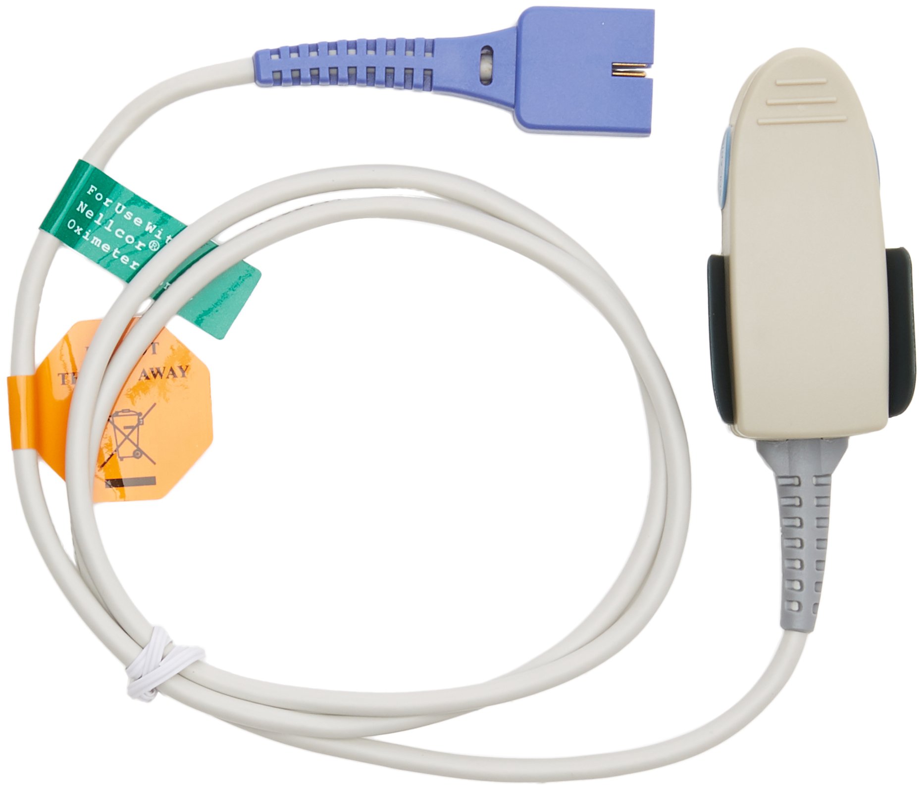 GiMa 35262 capteurs réutilisables Nellcor oxitech SpO2 pour doigt, adulte, câble 0,09 m