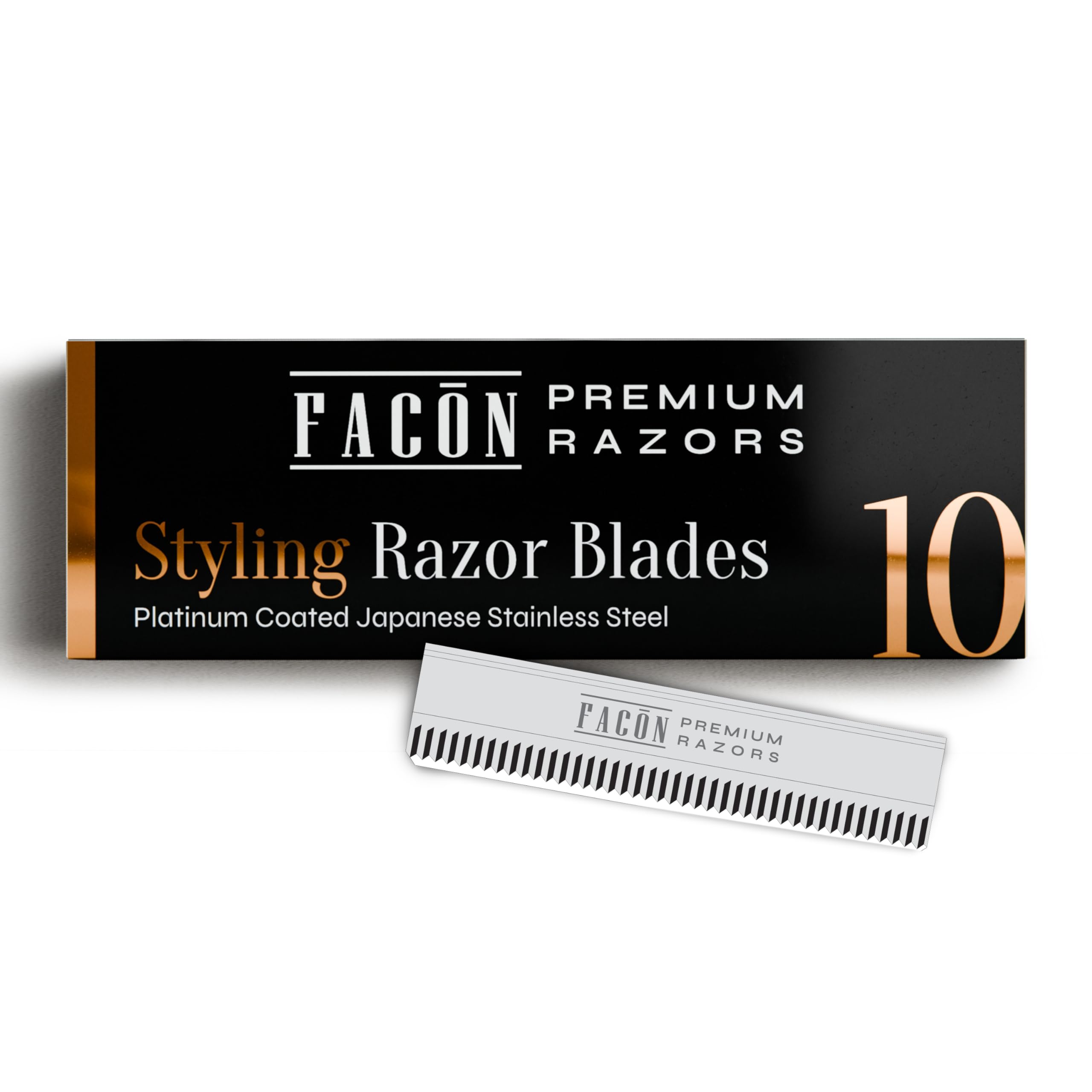 Fac n Professional Hair Razor Comb Replacement Blades Styling Razor Blades for Thinning Texturizing Layering Cutting Hair Premium