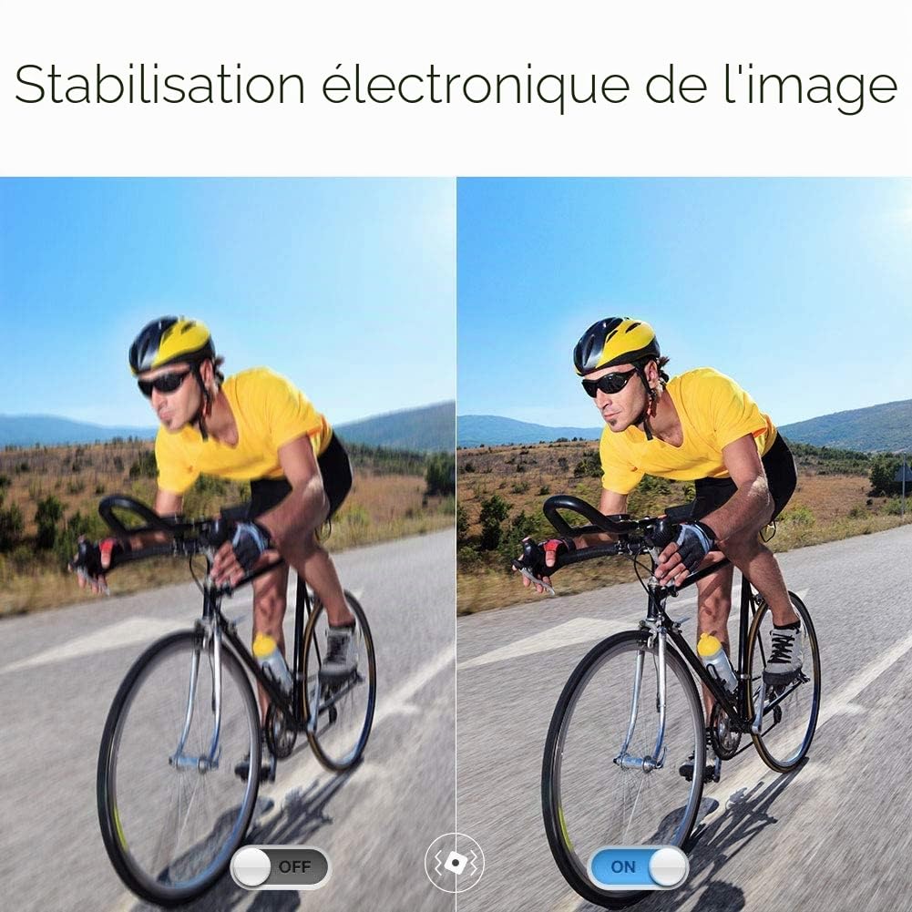 AKASO V50 Pro Caméra Sport 4K 30fps 20MP WiFi Caméra étanche Ultra HD EIS Écran LCD Tactile Grand Angle 170 Degré 40M sous Marine 2.4G Télécommande et 2 Batteries 1100mAh et Kit d'accessoires