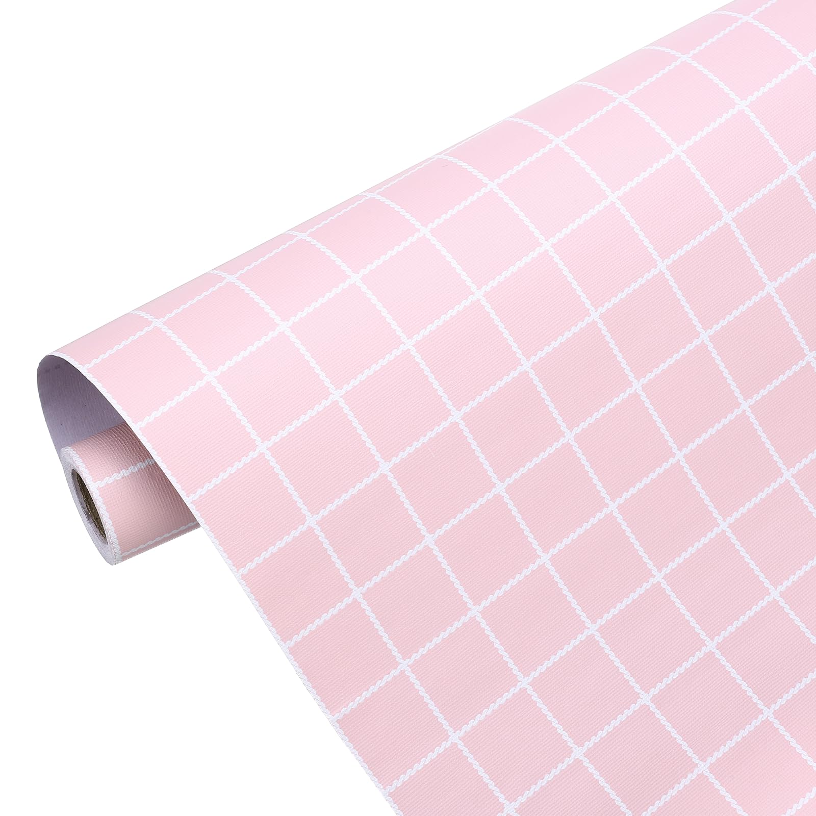 QUARKZMAN Papel Pintado Mate 23.6"x197" Vinilo Impermeable Rosa