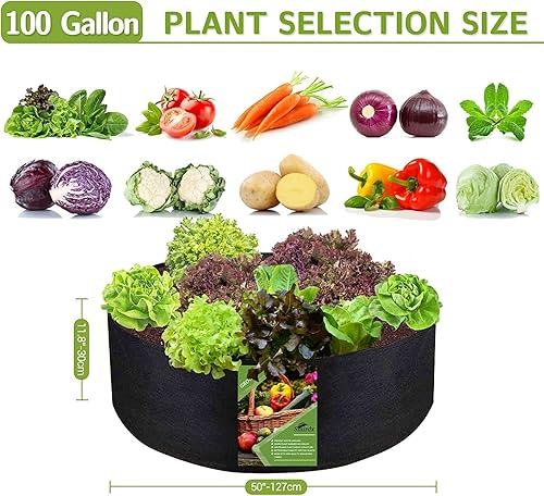 Miniatura 9 de 2 bolsas de cultivo de plantas, maceta grande de tela resistente de 30 galones para cultivo de tela duradera, contenedor de plantación para papa,