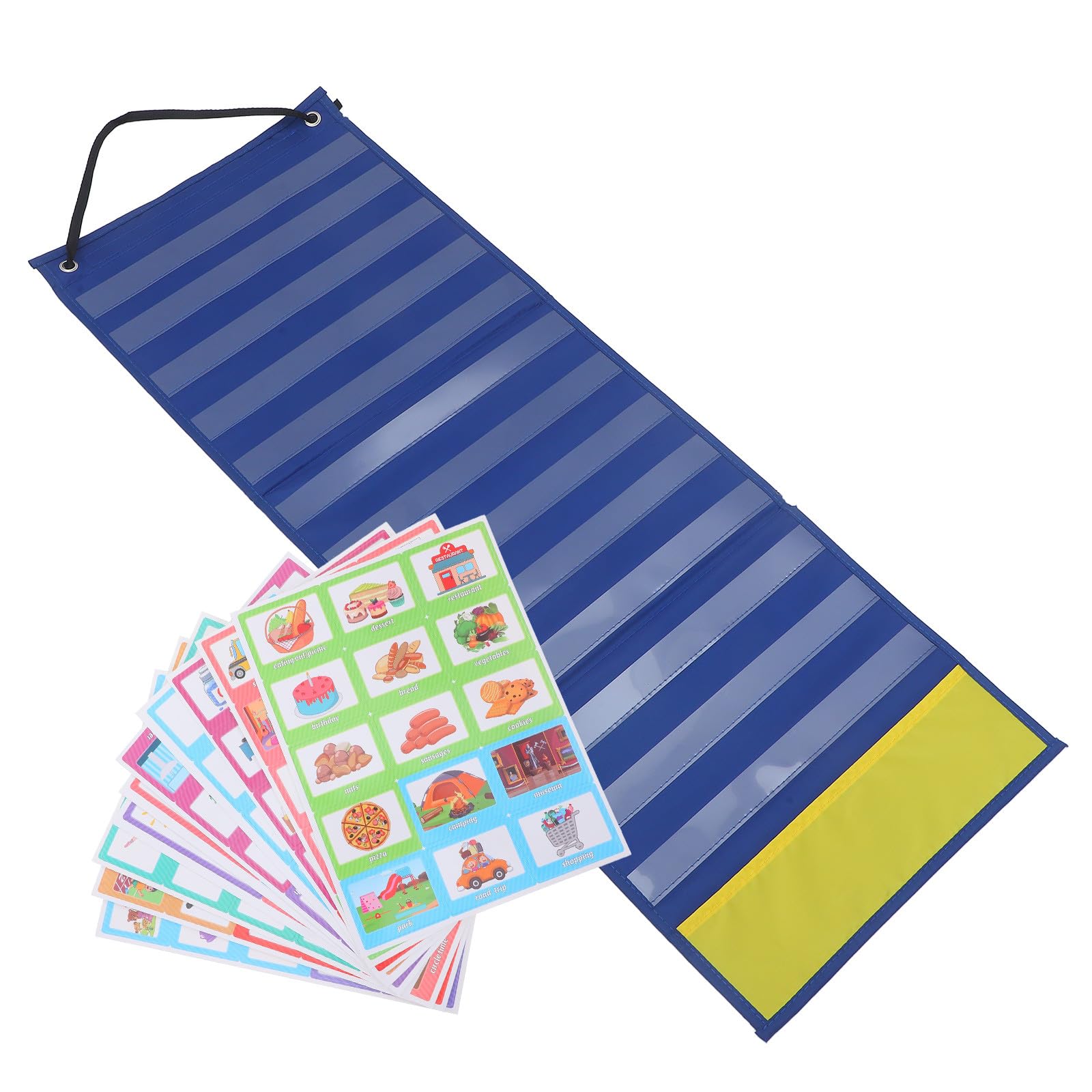 SECFOU Cuadro de Comportamiento para Niños en Casa y Escuela, Tabla de Tareas Diarias de Poliéster y Pvc, Desarrollo de Hábitos y Rutina Visual para Niños Azul