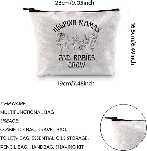 Miniatura 2 de WCGXKO Regalo de consultor de lactancia ayudando a mamás y bebés a crecer IBCLC Merch Lactancia Lactancia con cremallera bolsa de maquillaje, BEBÉS