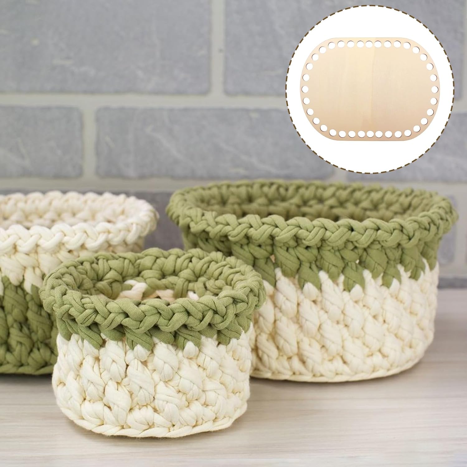 4 Pcs Oval Wooden Basket Bottom Shapers, Blank Hollow Basket Wood Bases for DIY Knitting Crochet Bag Bottom Shaper Craft Making Basket Weaving 5.91x7.87"/15x20cm (Medium)