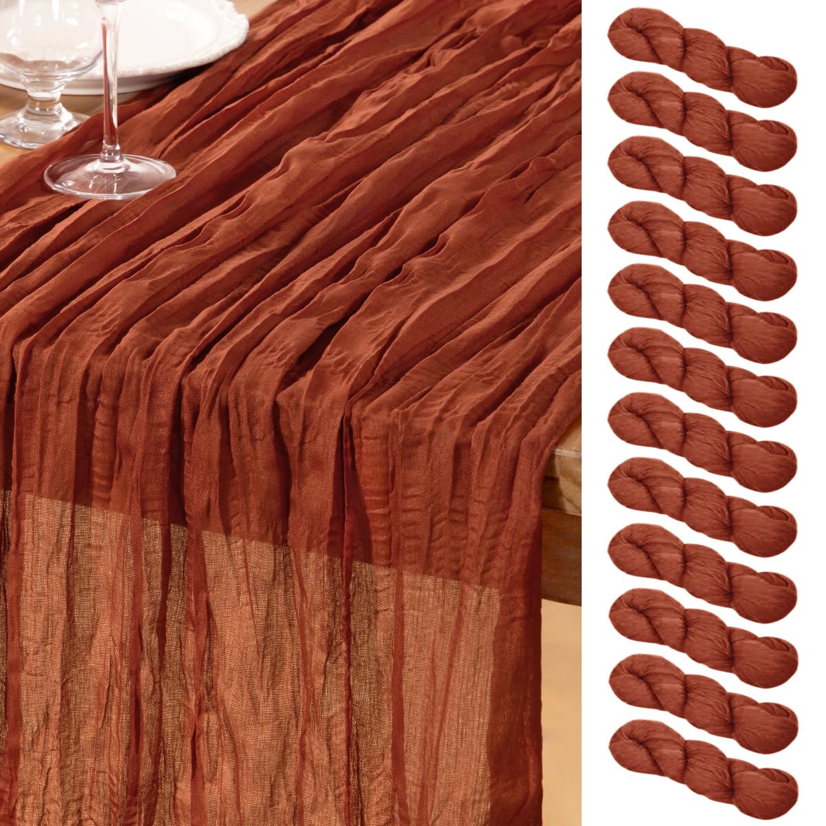 Tissu à fromage rouille DeZerlor pour sublimer une table de banquet