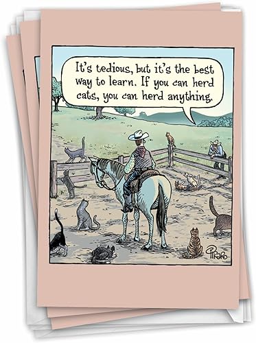 Miniatura 13 de NobleWorks Surtido de 3 divertidas tarjetas de felicitación de cumpleaños con sobres (3 diseños, 1 cada uno) Celebration Toons VC8124BDG-C1x3