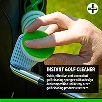 Vista 4 de Borrador de golf instantáneo, esponja de doble cara premium para palos de limpieza, zapatos y pelotas de golf, limpiador de palos de golf, limpiador