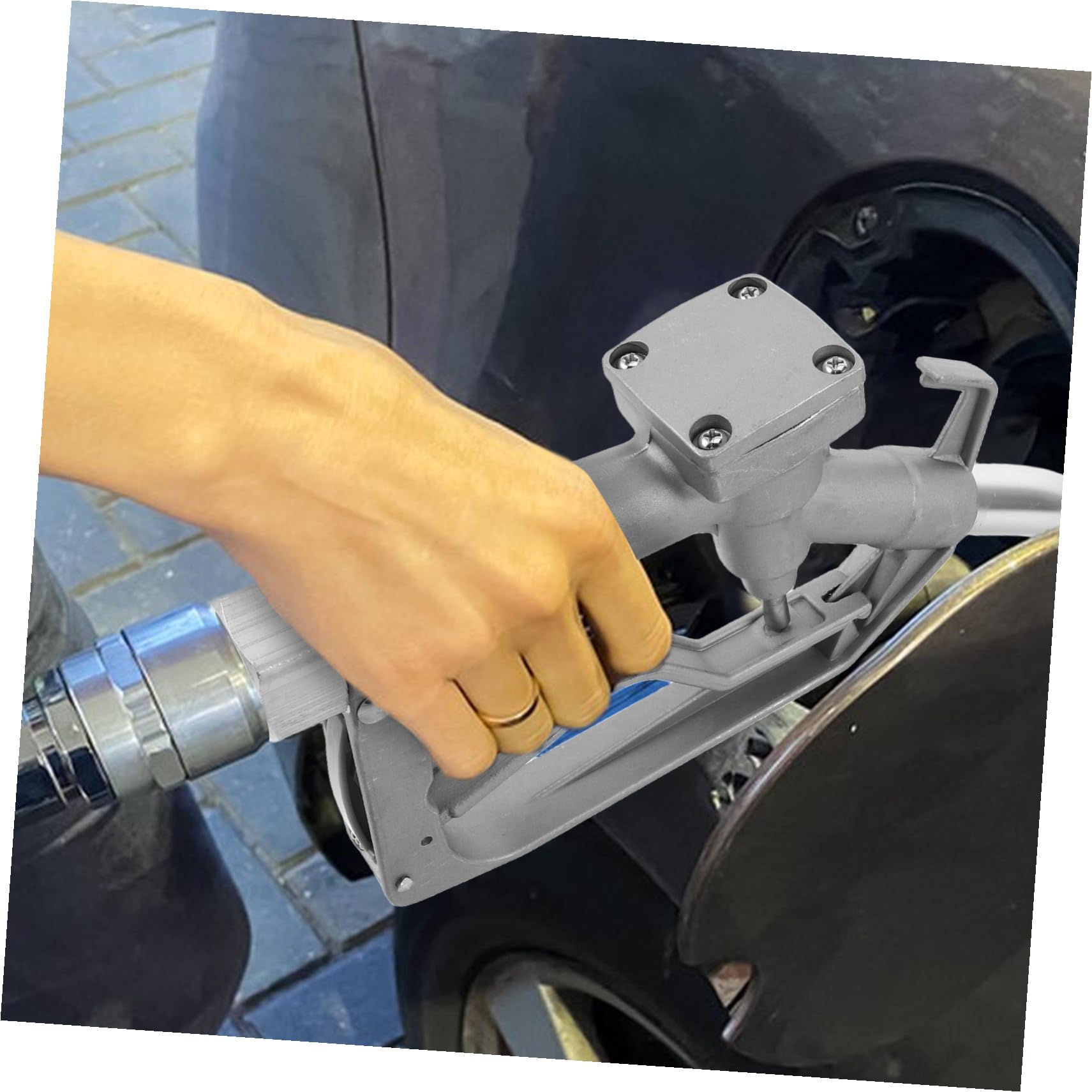 Mikinona Pistolet Manuel Alliage Aluminium pour Carburant Auto-écoulement Compatible Diesel Essence et Huile Moteur Outil de Distribution pour Voitures et Moteurs