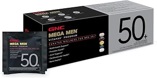 GNC Mega Men 50+ Vitapak, 5-in-1 Multivitamin Pack, Energy Production, Men's Health, 30 Servings