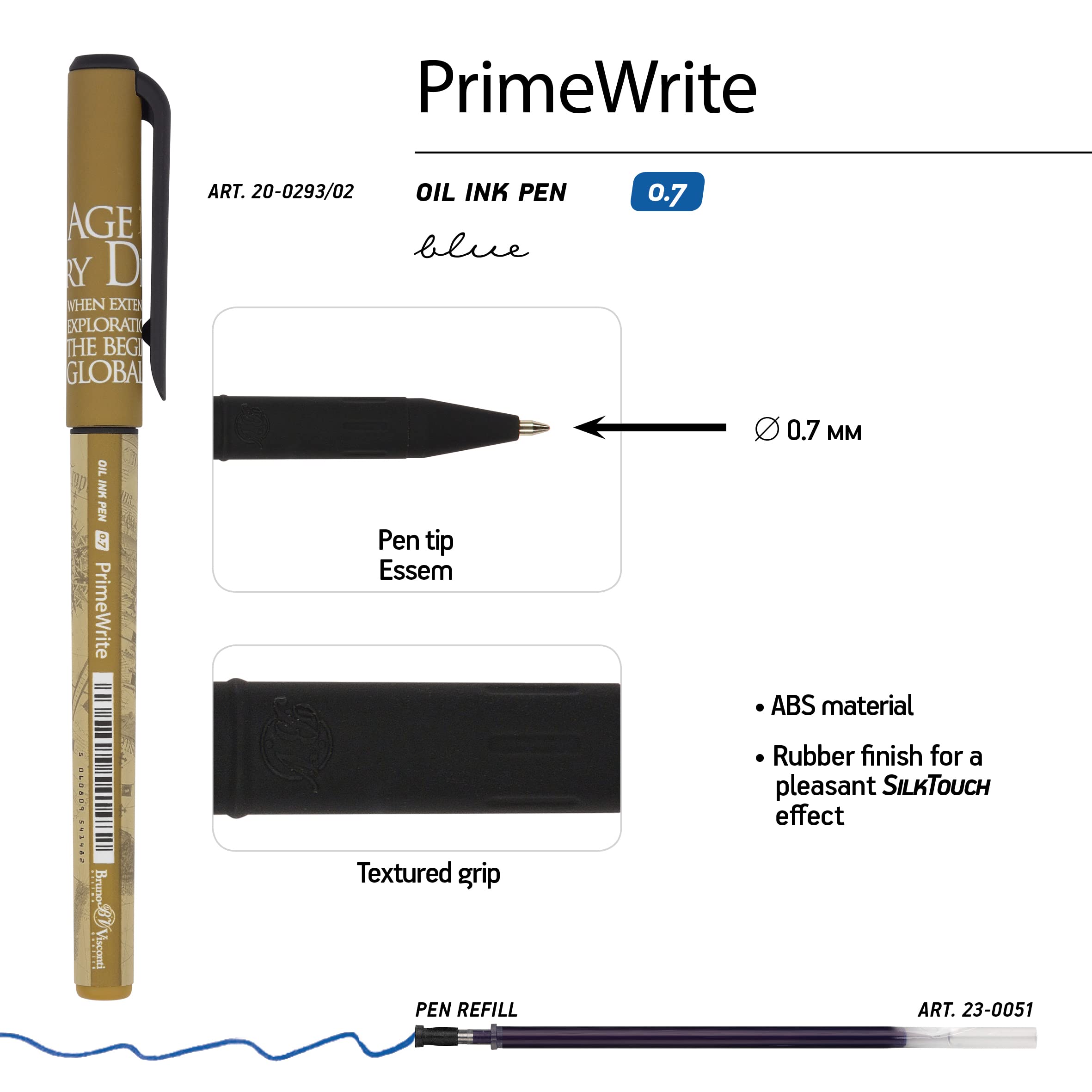 "PrimeWrite. Age of Discovery." długopis 0,7 mm, niebieski (America)