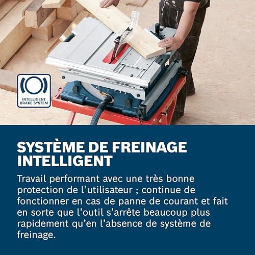Bosch Professional scie sur table GTS 10 XC (2 100 W, Ø de lame : 254 mm, Ø d’alésage de lame : 30 mm avec adaptateur d’aspiration, butée parallèle, poussoir de sécurité, butée angulaire) - 2