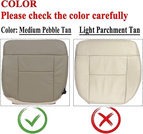Miniatura 2 de NLQR Funda de asiento delantero para parte inferior del conductor, color beige tostado y cojín de espuma compatible con Ford F-150 2004 2005 2006