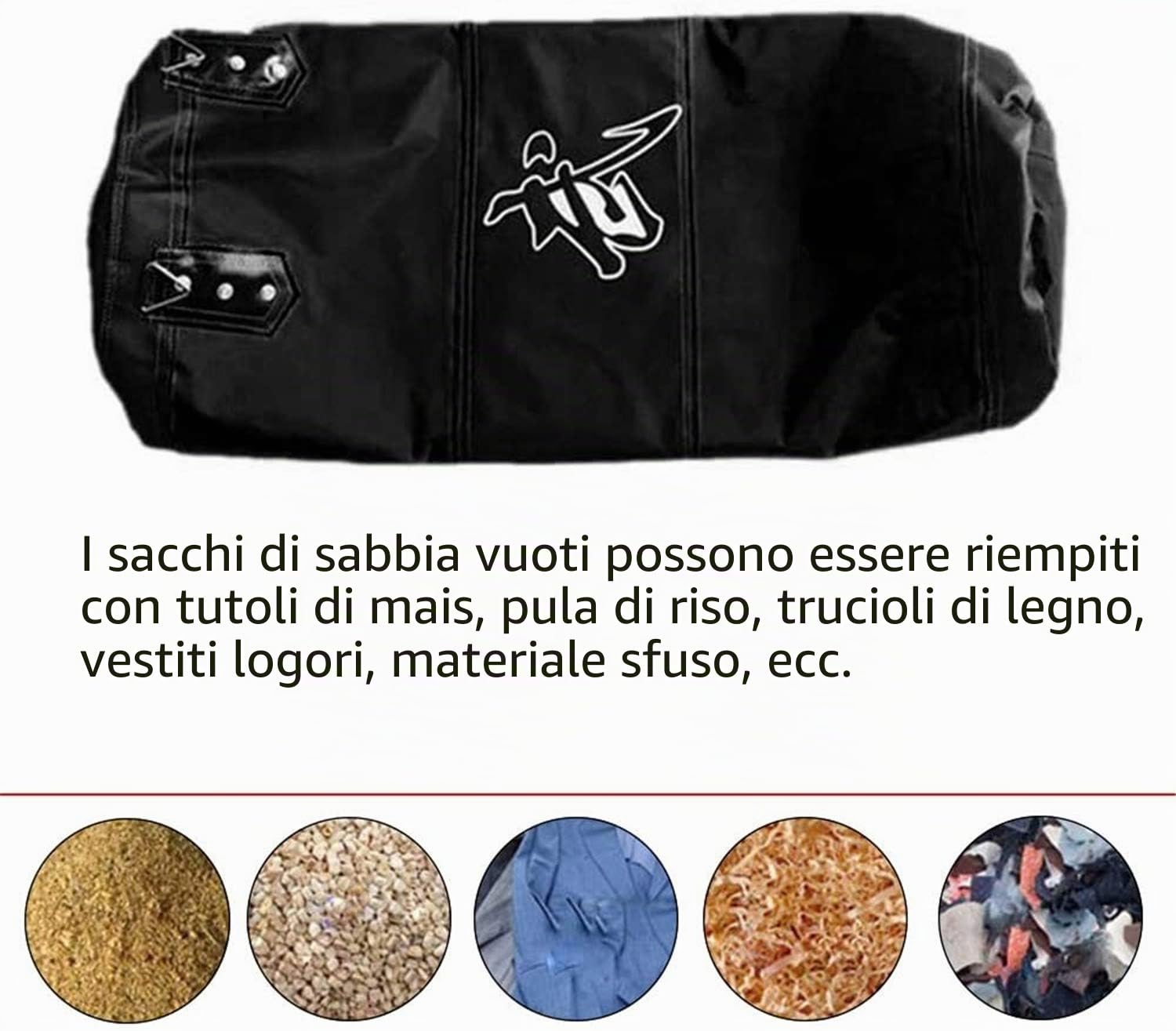 Set di sacchi da boxe resistenti con sacco da boxe e sacco da boxe
