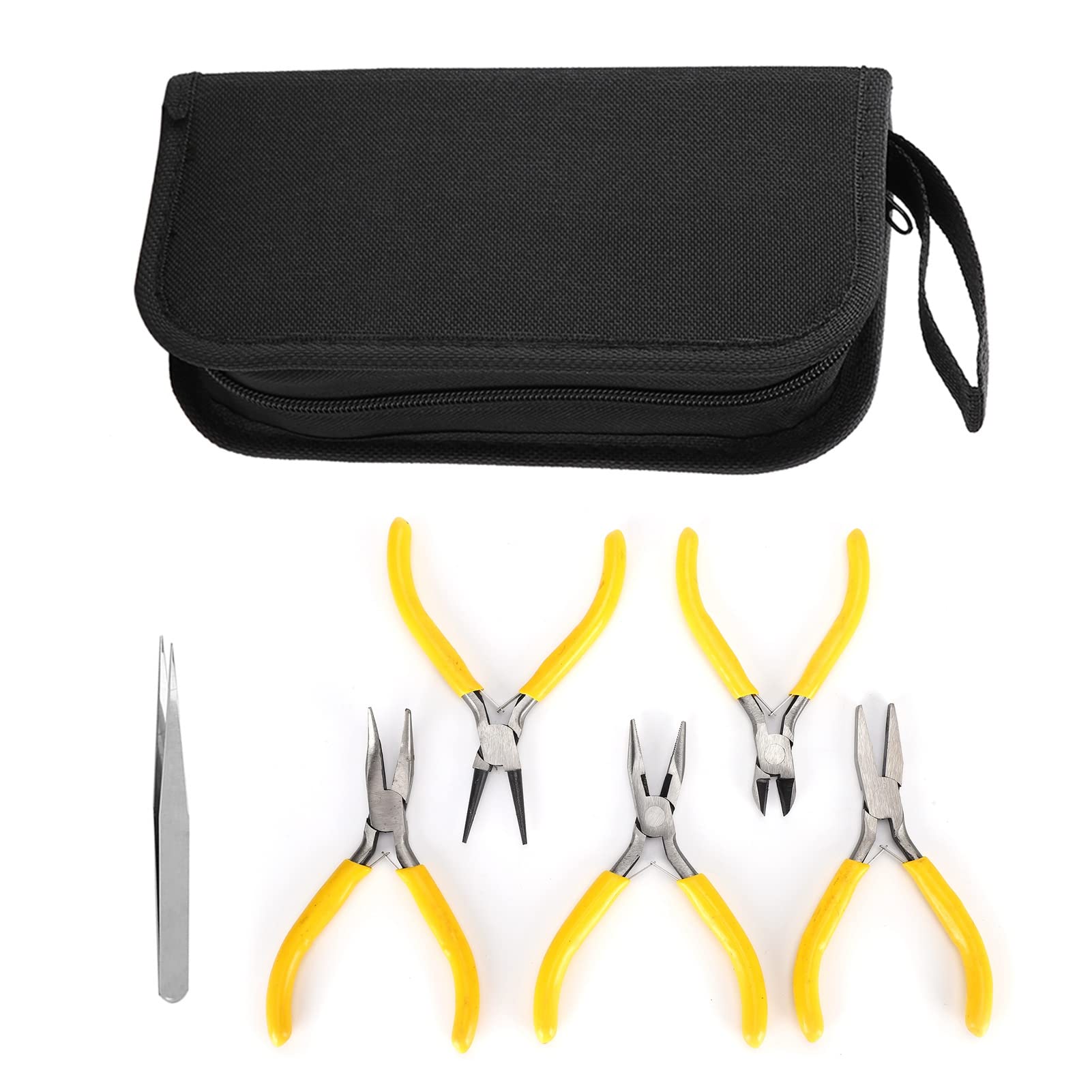 Pinze Per Gioielli In Acciaio Inox Con Mascelle In Nylon – Doppio Piatto E Tondo – Strumento Per Creazione Bracciali E Anelli (Tipo D) - 4