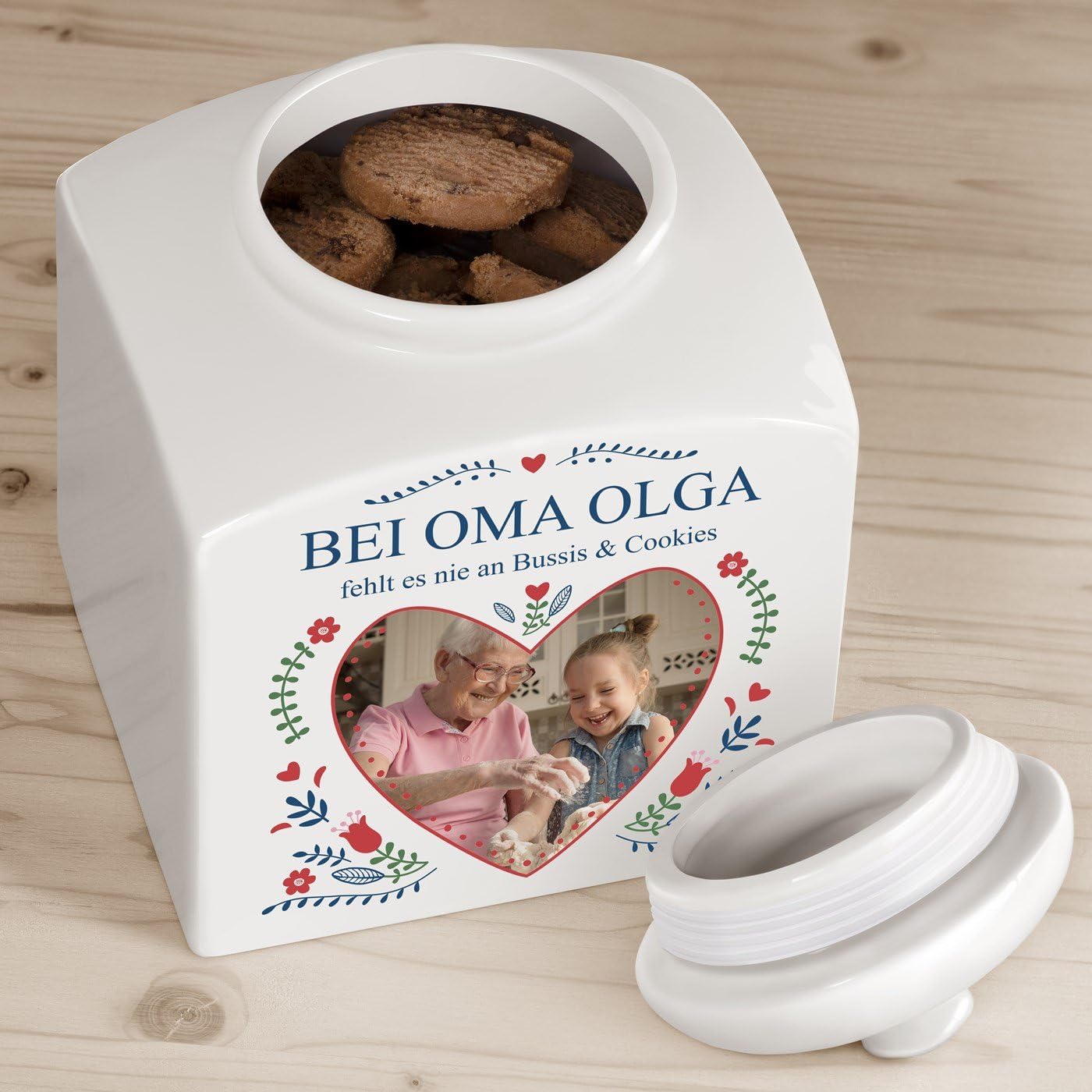 Maverton Personalisierte Keramik Keksdose 3L - Vorratsglas Mit Aufdruck Für Naschkatzen