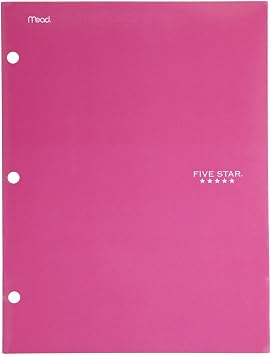 Five Star Folder, 4-Pocket, Pink 72085
