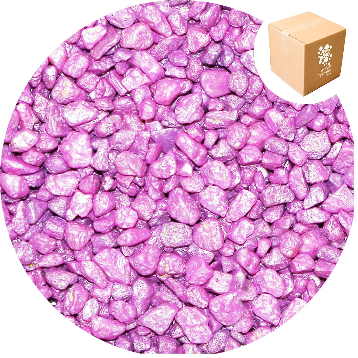 Specialist Aggregates ® - 4Kg Fish Tank Gravel - Pearlised Sabrina Pink Princess Decorative Gravel/Stones | Aquarium | Terrarium | Home | Garden | Vase | Art | Craft | 12 COLOURS | UK Manufacturer