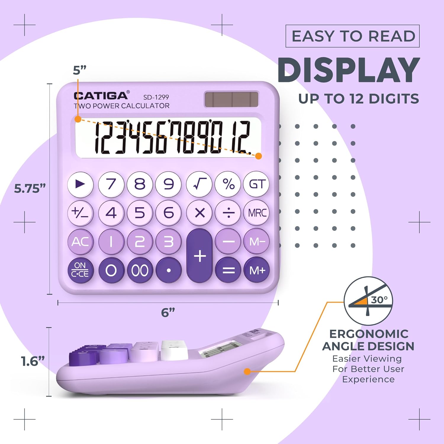 CATIGA SD-1299 Easy-to-Read Display and Ergonomic Angle