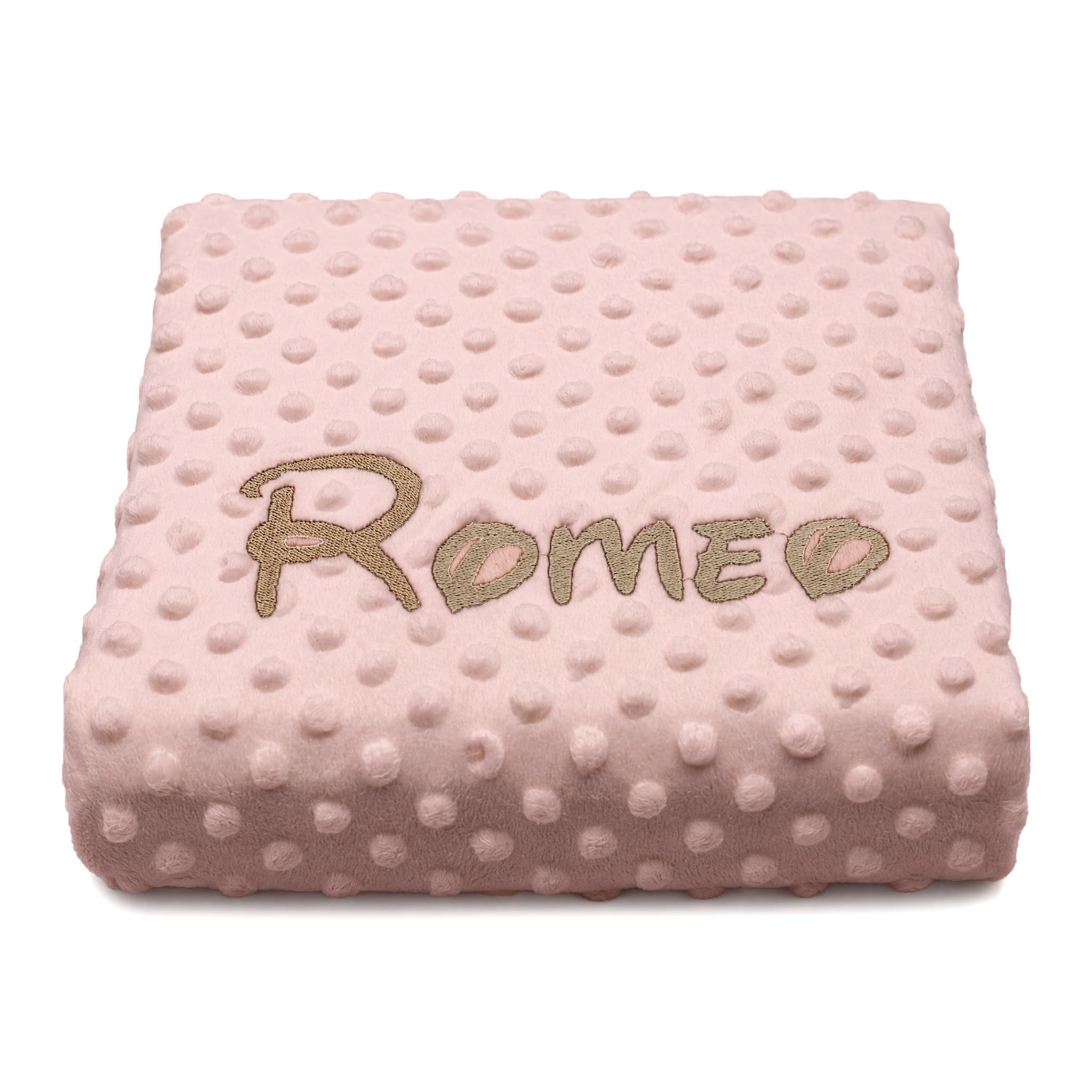 various Manta Bebé Personalizada con Nombre Bordado, 80x110 cm, Manta Suave y Cálida para Recién Nacido, Microfibra 100% Poliéster, Regalo Original para Bebé, Cuna y Cochecito (Maquillaje)