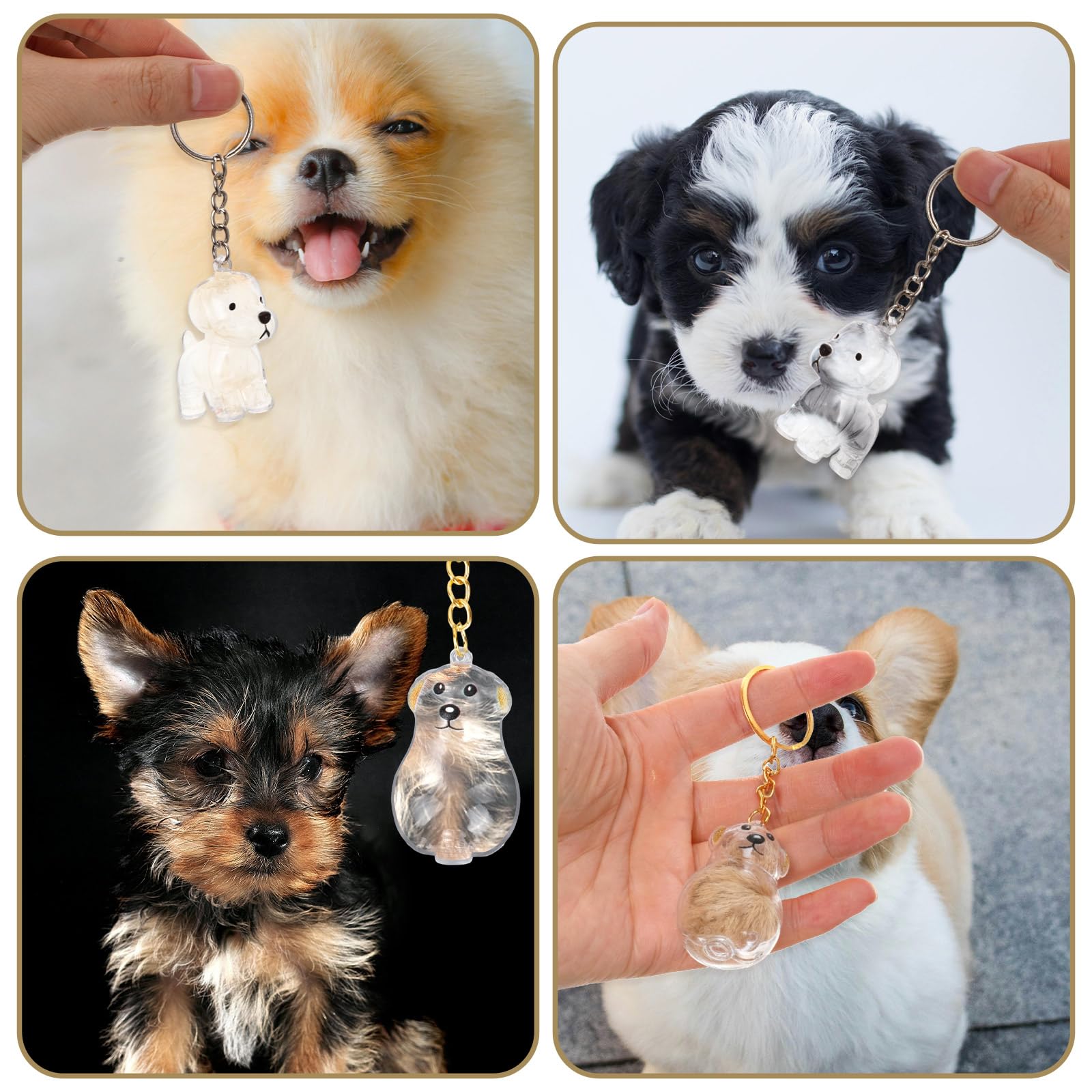 Fukaisu 2pcs Dog Hair Storage Keychains - Image 3