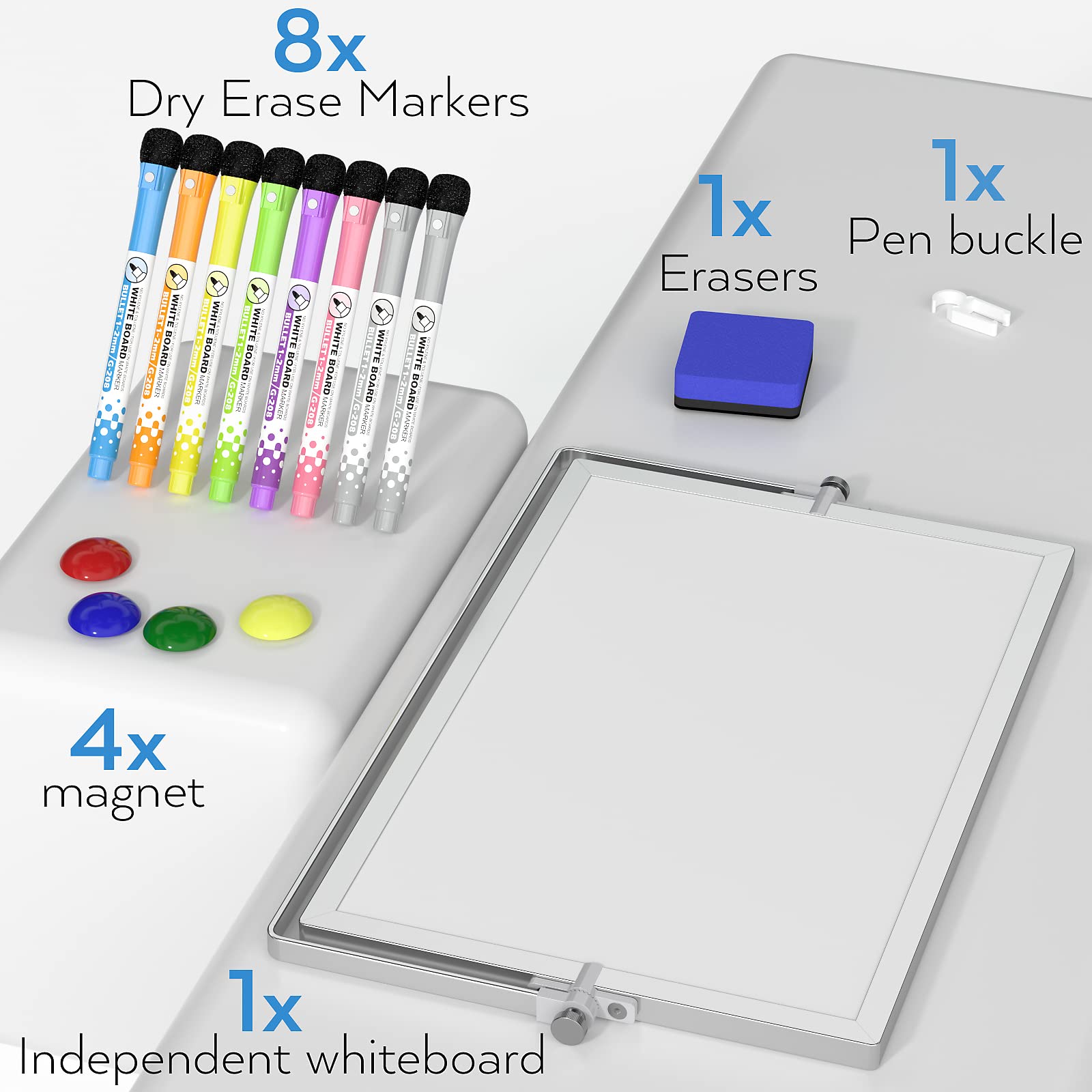 Buy Nicpro Dry Erase Mini Whiteboard A4, 20 x 30 cm Double Sided Small
