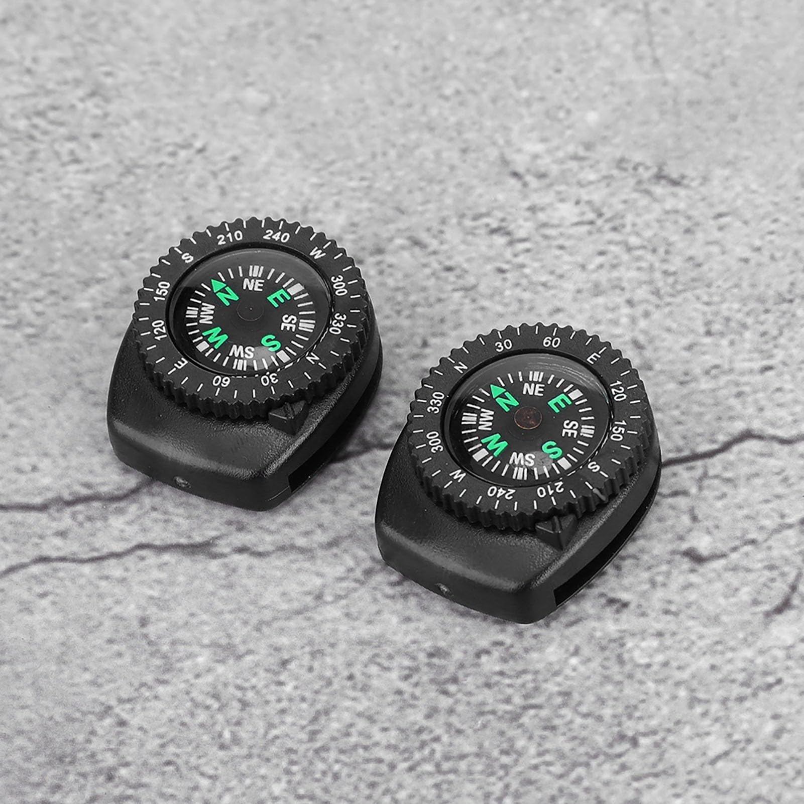 2 mini bussole tascabili, mini bussola, tascabili, bussola, pulsante di sopravvivenza, bussola di emergenza, bussola per orologio per escursionismo, campeggio, attività all'aperto