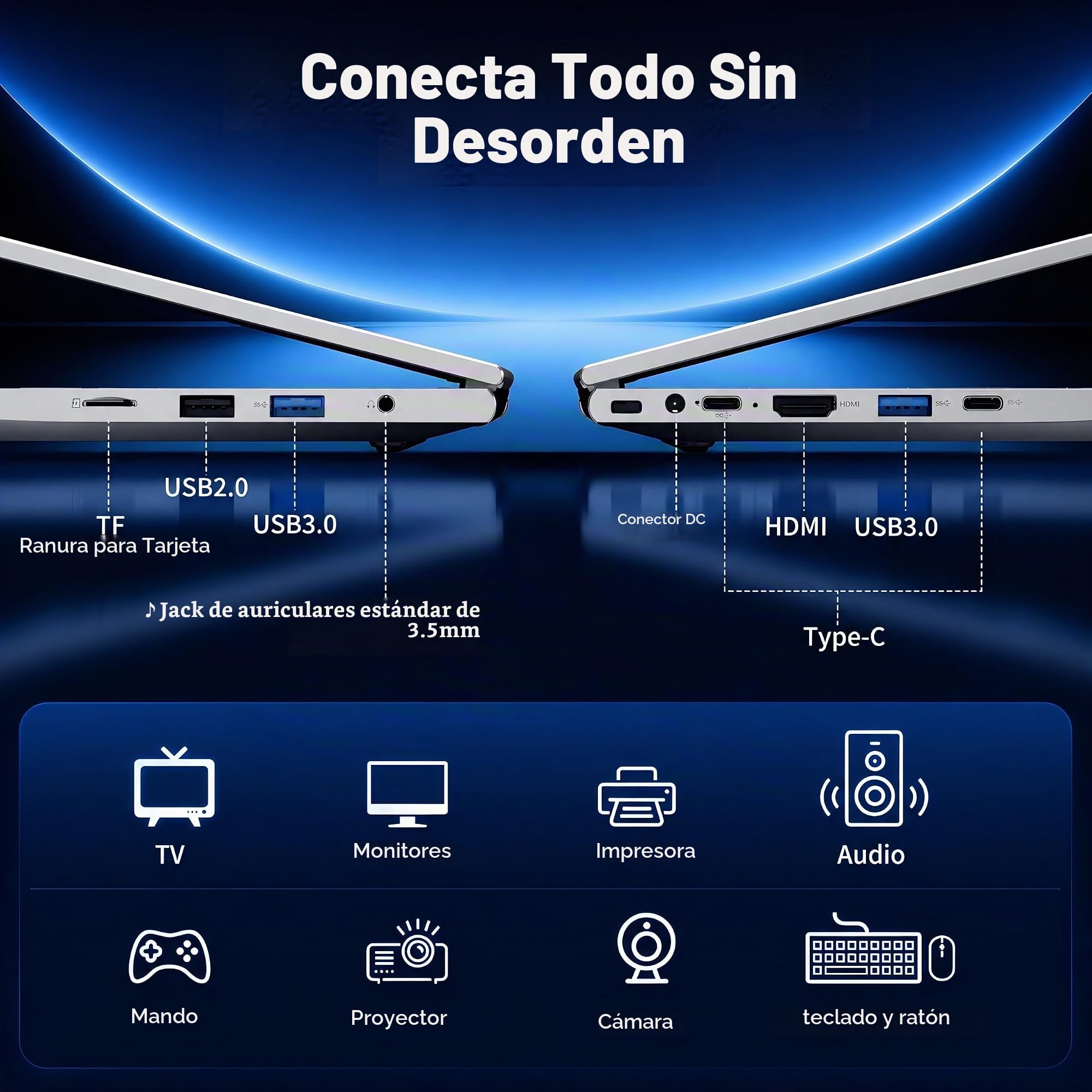 15,6" Ordenador Portátil R7-6800H(hasta 4,7GHz) 32GB DDR5 1TB SSD