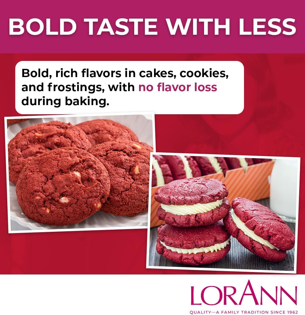 Lorann Oils Bakery Emulsions Natural & Artificial Flavor 4oz-Red Velvet Cake -0806-0762