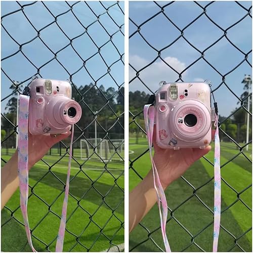 Miniatura 8 de MUZIRI KINOKOO Funda transparente compatible con cámara instantánea Fuji Instax Mini 12Polaroid Mini 12, funda rígida de PVC con bolsillo para fotos