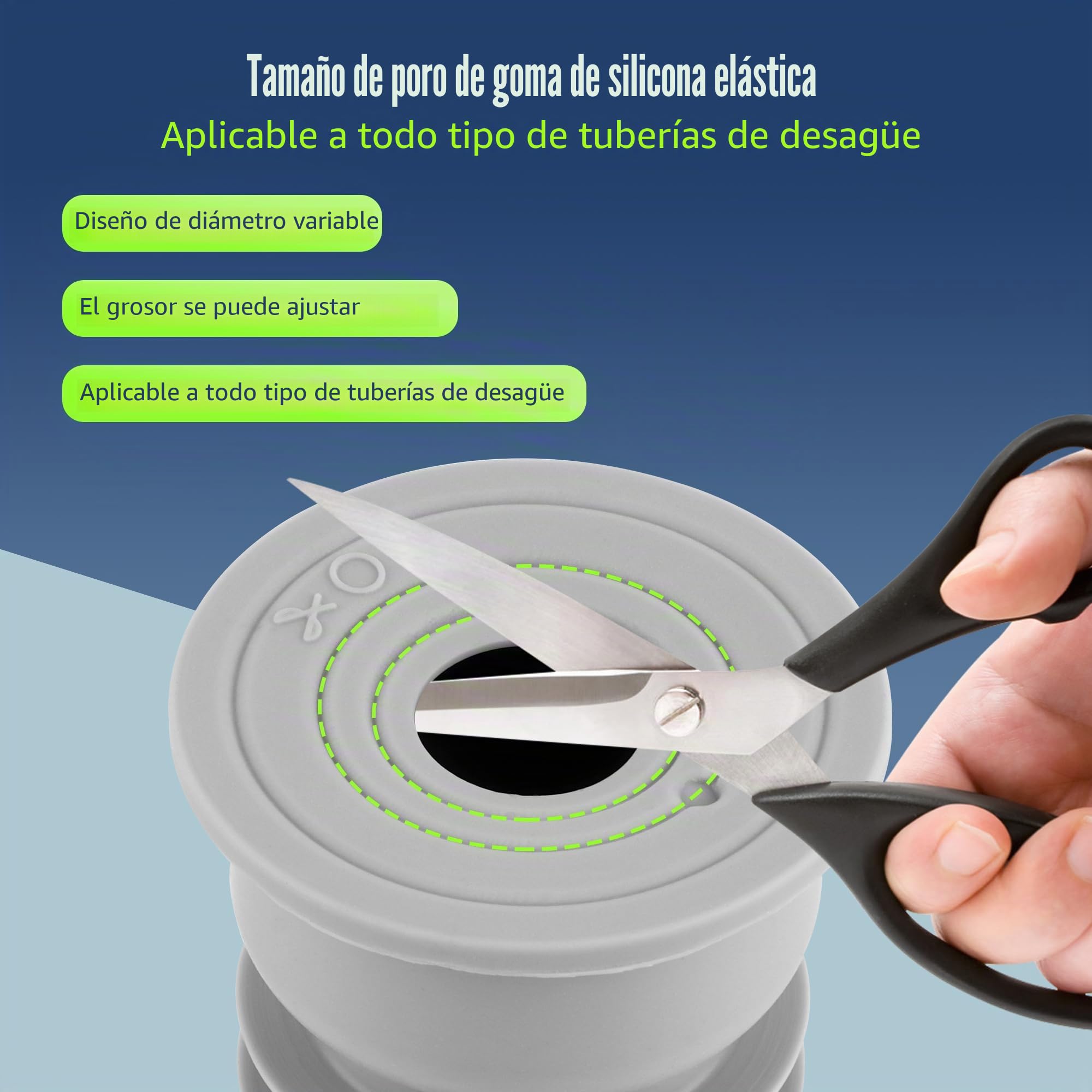 4 juntas para tubo de desagüe de agua, 35-40 mm/45-55 mm, anillo de sellado del tubo de desagüe para lavadoras, desagües del fregadero, gris