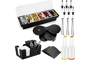 Mifoci Garnish Tray with Lid for Bartender Supplies Caddy 3 Tier Bar...