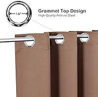 Vista 166 de ChrisDowa - Cortinas blackout con ojales para habitación y sala, juego de 2 paneles de cortinas con aislamiento térmico, gris oscuro, 42 x 63