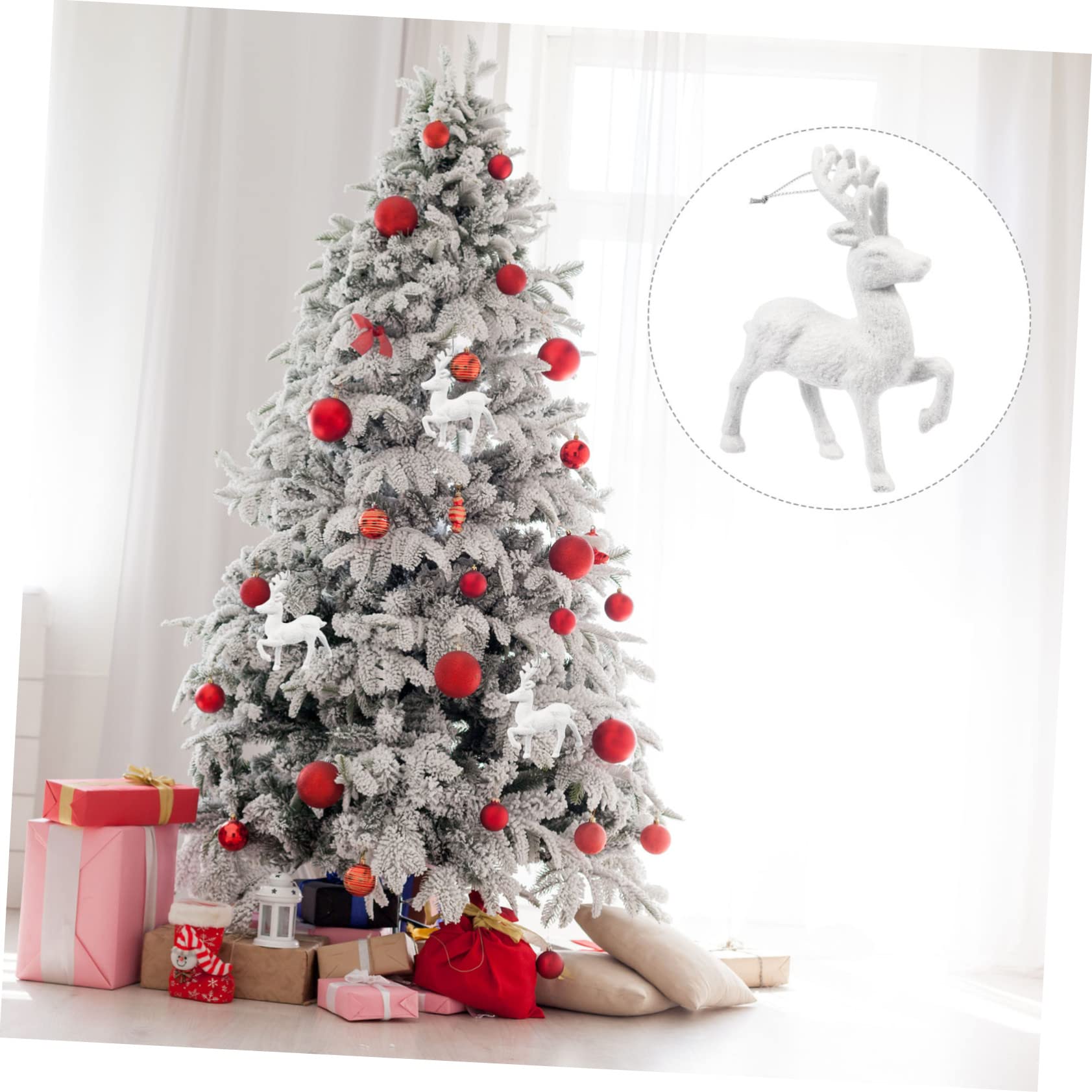 6stücke Teiliges Weihnachtsbaum Niedliches Cartoon Rentier Deko Für Festliche Wandgestaltung Für Weihnachtsfeiern Und Heimdekoration Sorgt Für Festliche Atmosphäre