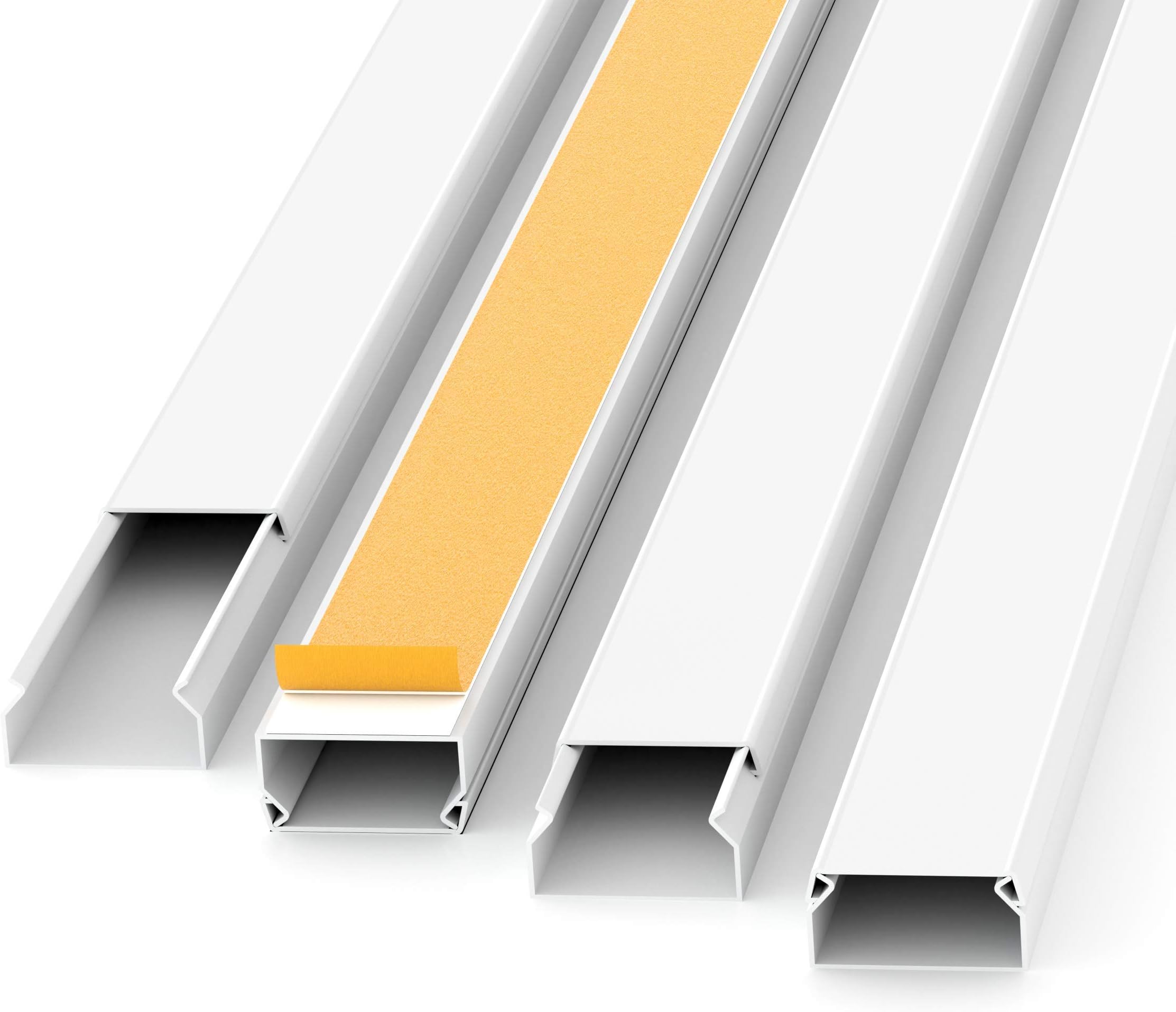 Shinfly Kabelkanal 1m Weiß - Flexibler Kabelschacht Selbstklebend