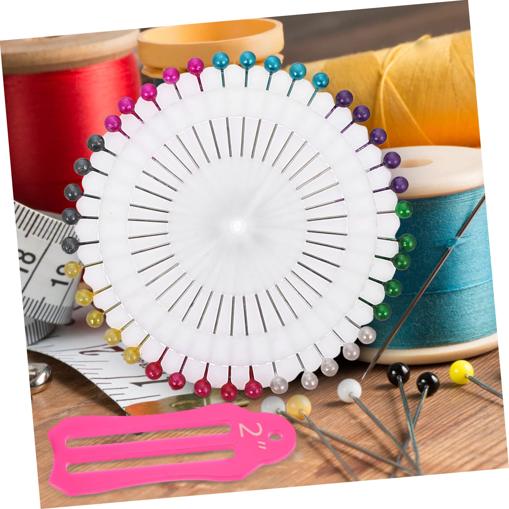 SHINEOFI 3juegos Kit De Herramientas De Costura Alfileres De Localización y Regla Plegable Para Patchwork y Manualidades Incluye De Regla y Alfileres De Para Proyectos Creativos