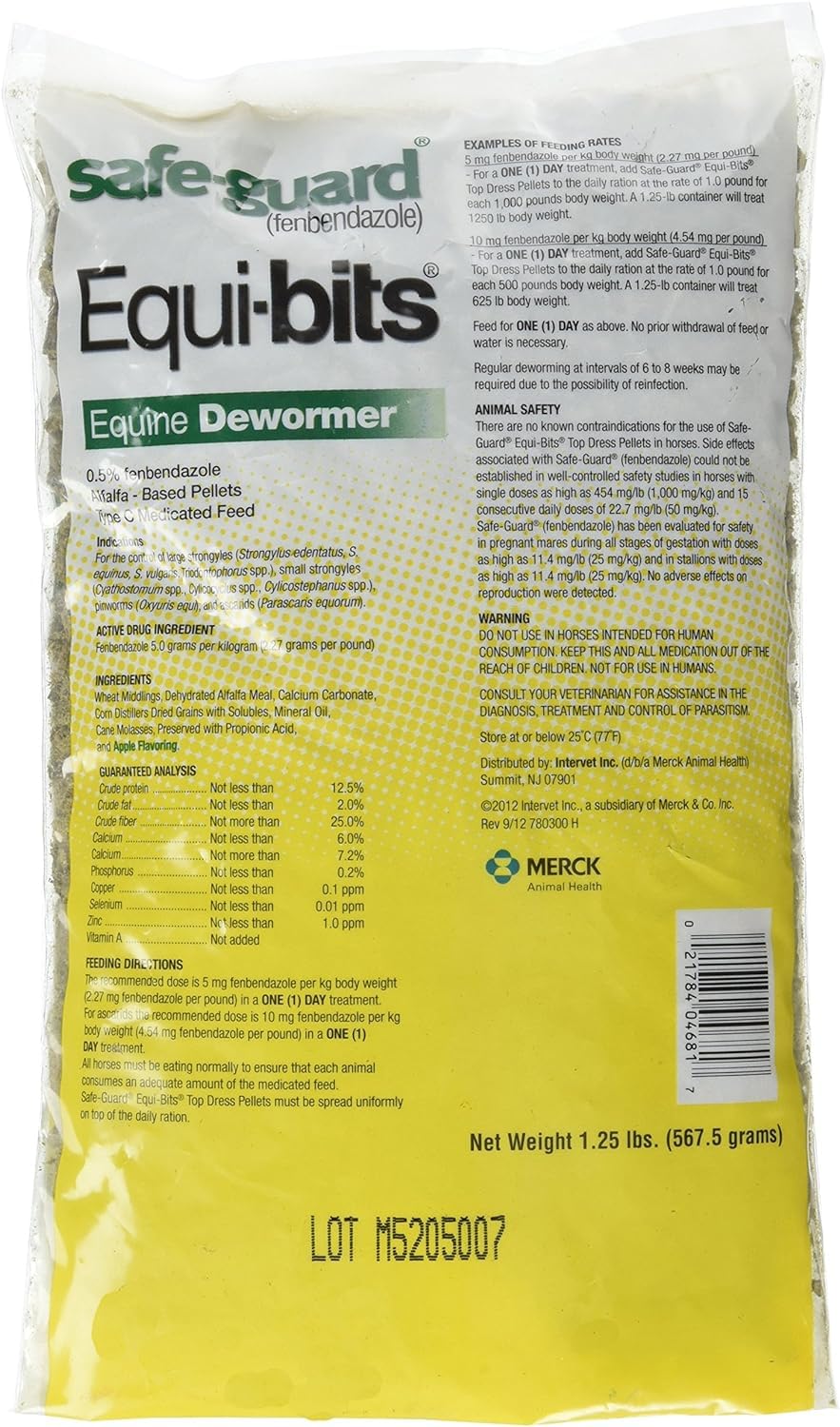 Intervet Safeguard - Pellets antiparasitarios para caballos, 1.3 libras (paquete de 2)