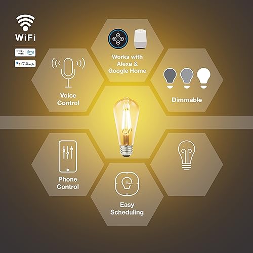 Miniatura 10 de Sylvania - Bombilla LED inteligente A19 WiFi, 9 W eficiente, blanco sintonizable, 2700K - 6500K, para AlexaGoogle AssistantSiri Shortcuts, Energy