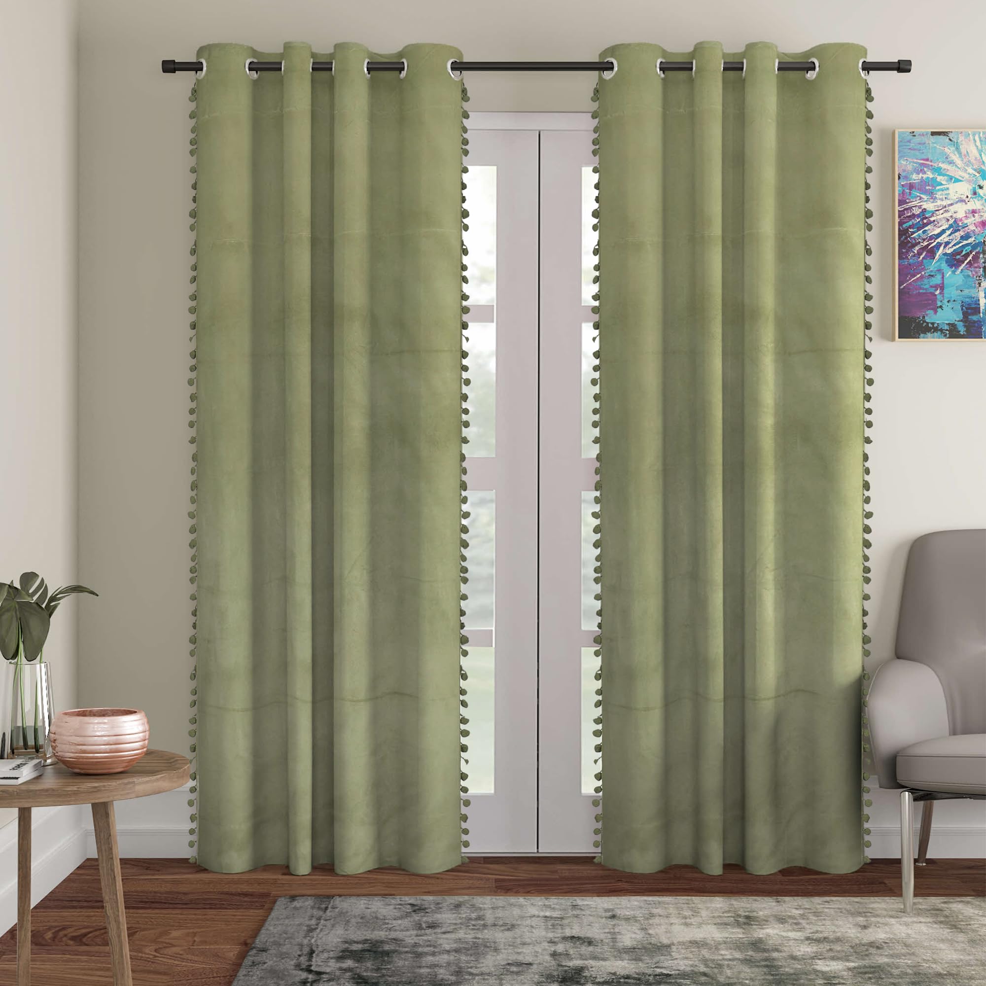 STITCHNEST Floréa Curtains - Room Darkening & Privacy -15