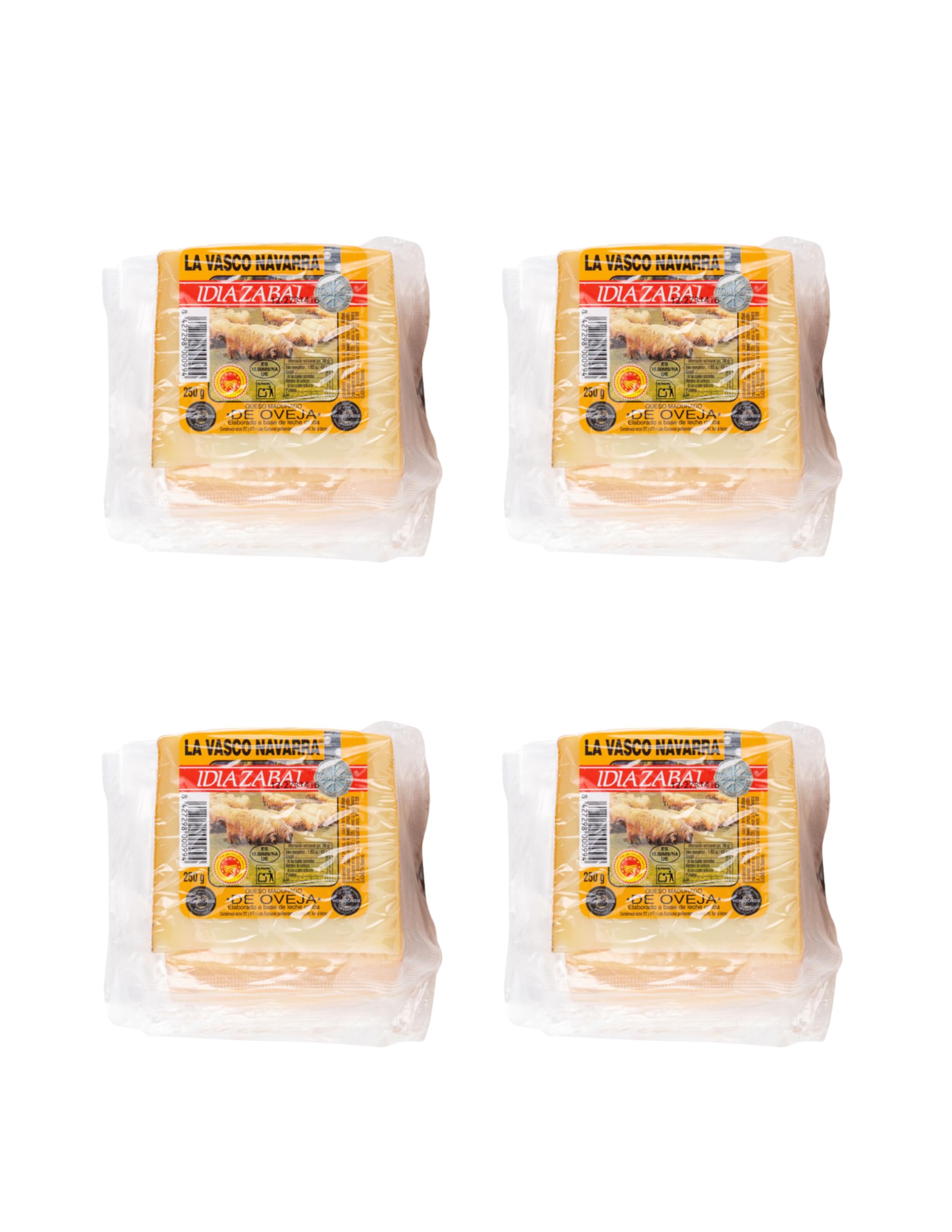 Queso de Oveja Idiazabal Madurado - Cuña 250g - D.O.P. de Leche Cruda de Oveja - Ganador World Cheese Awards Super Gold - La Vasco Navarra - NEXU