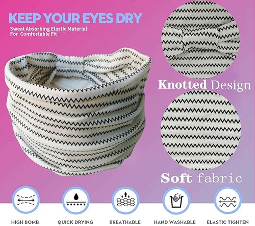 Miniatura 5 de Diademas bohemias para mujer, banda anudada africana, bandas elásticas deportivas bohemias para yoga