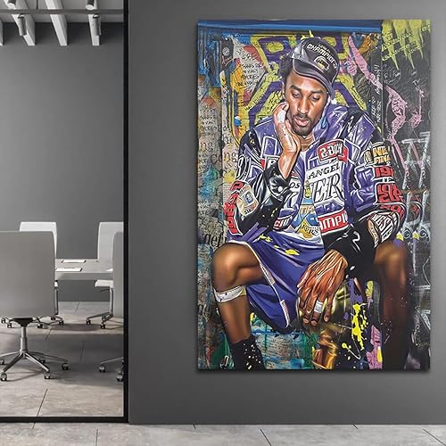 Miniatura 4 de EXPOTE Póster Kobe - Lienzo decorativo para pared, diseño inspirador de mentalidad de Mamba, jugador de baloncesto, deportes, hogar, arte