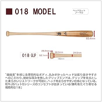 野球　硬式木製バット　北米メイプル Amazon | JB 北米産メイプルバット 82cm/890g 硬式用 北米産