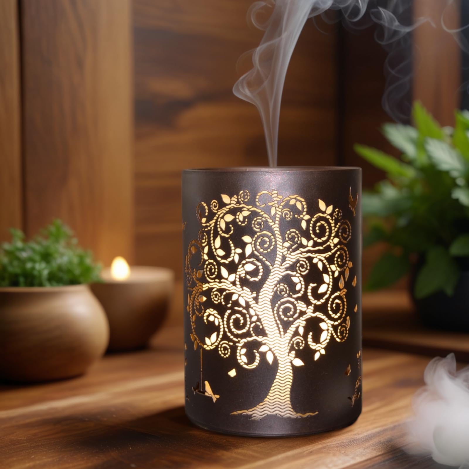 Zen'Arôme Vita Diffusore di Oli Essenziali Ultrasonici, Metallo, 15 x 19 cm